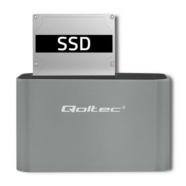 Miniatyrbillede 2 af 6: Qoltec 50315 drev dockingstation USB 3.2 Gen 1 (3.1 Gen 1) Type-A Sølv