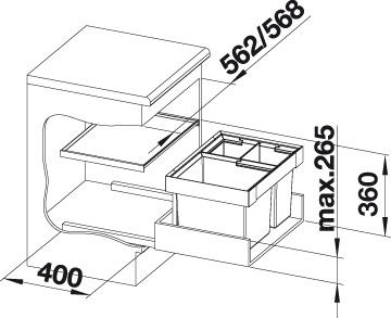 Miniatyrbillede 2 af 2: BLANCO 521473 affaldskurv Plast, Stål