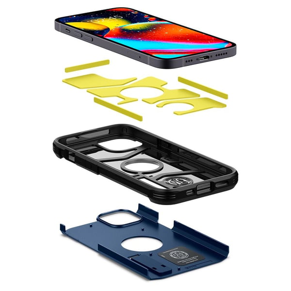 Pikkukuva 4 / 8: Spigen Tough Armor matkapuhelimen suojakotelo 15,5 cm (6.1") Suojus Sininen, Laivasto