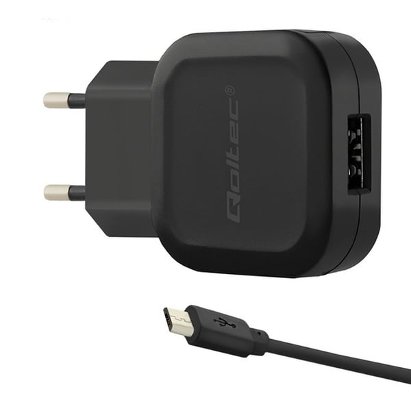 Miniatyrbillede 1 af 3: Qoltec 50195 oplader til mobil enhed Smartphone, Tablet Sort Vekselstrøm, DC, USB Indendørs