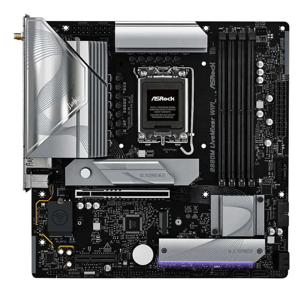 Miniatyrbillede 5 af 6: Asrock B860M LiveMixer WiFi Intel B860 LGA 1851 (Socket V1) micro ATX