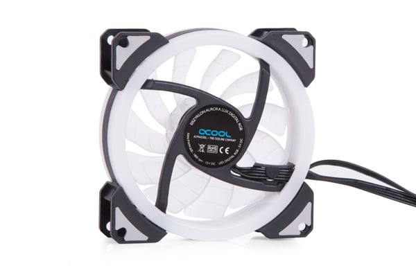 Alphacool 24814 Tietokoneen jäähdytysjärjestelmä Universaali Tuuletin 9,2 cm Musta, Läpinäkyvä, Valkoinen 1 kpl