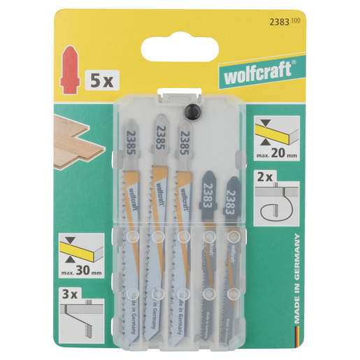 wolfcraft GmbH 2383100 kuviosahan, lehtisahan & puukkosahan terä Kuviosahanterä 5 kpl