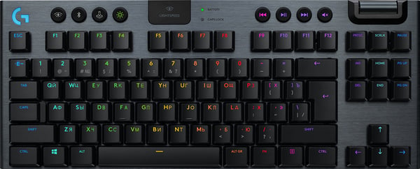 Pikkukuva 1 / 6: Logitech G 920-010587 näppäimistö Pelaaminen RF Wireless + Bluetooth QWERTY Italia Hiili