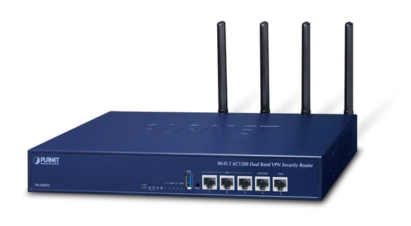 PLANET VR-300W5 trådløs router Gigabit Ethernet Blå