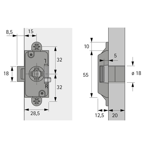 Hettich 9133916 låscylinder