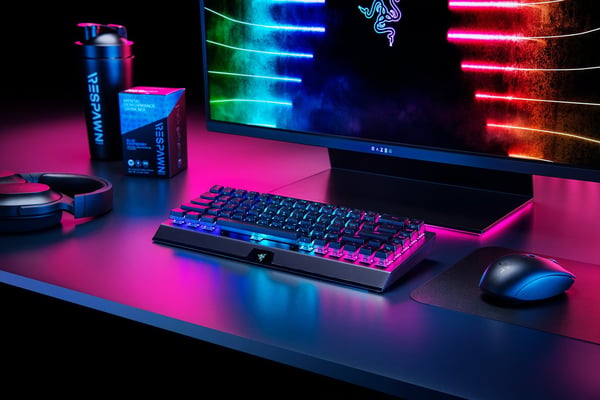 Pikkukuva 5 / 5: Razer BlackWidow V3 Mini näppäimistö Pelaaminen USB + RF Wireless + Bluetooth QWERTY Englanti (US) Musta