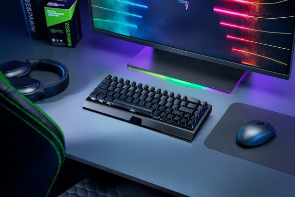 Pikkukuva 4 / 5: Razer BlackWidow V3 Mini näppäimistö Pelaaminen USB + RF Wireless + Bluetooth QWERTY Englanti (US) Musta