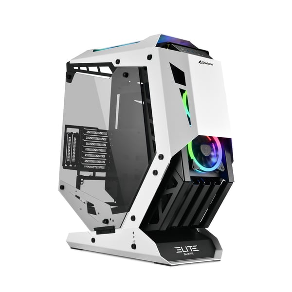 Miniatyrbillede 1 af 10: Sharkoon ELITE SHARK CA700 Tower Sort, Hvid