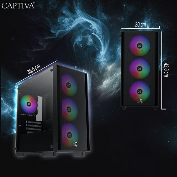 Miniatyrbillede 5 af 5: CAPTIVA 94544 PC/arbejdsstation AMD Ryzen™ 5 5600G 16 GB DDR4-SDRAM 1 TB SSD Windows 11 Home Sort