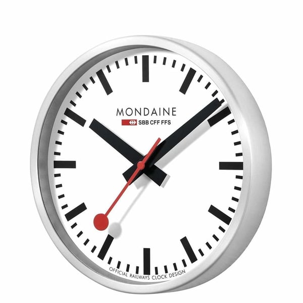 Mondaine A990.CLOCK.16SBB vägg- och bordsklocka Quarts-klocka Circel Silver