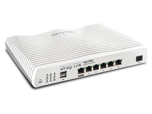 DrayTek Vigor 2866: Gfast Modem-Firewall kabelforbundet router Gigabit Ethernet Grå