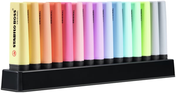 STABILO Boss Original Pastel speedmarker 15 stk Mejselspids Flerfarvet