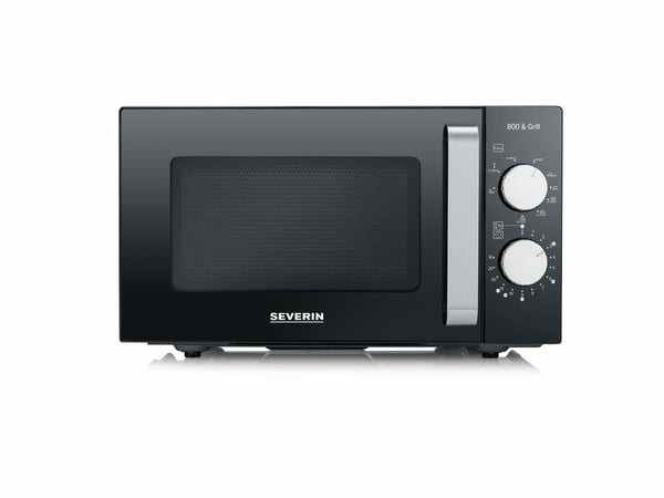 Miniatyrbillede 1 af 7: Severin MW 7762 mikrobølgeovn Sort, Rustfrit stål Grill mikroovn Bordplade 20 L 800 W