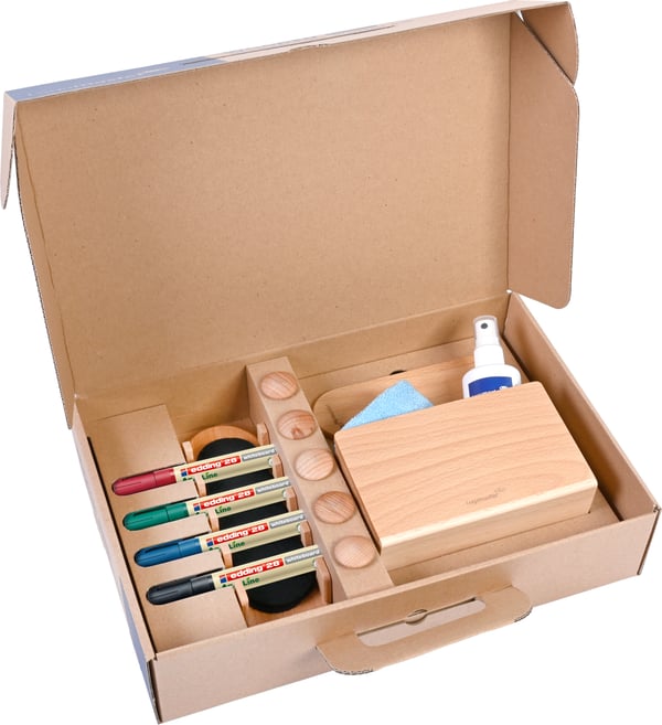 Miniatyrbild 4 av 5: Legamaster WOODEN whiteboard startpaket 17-delar