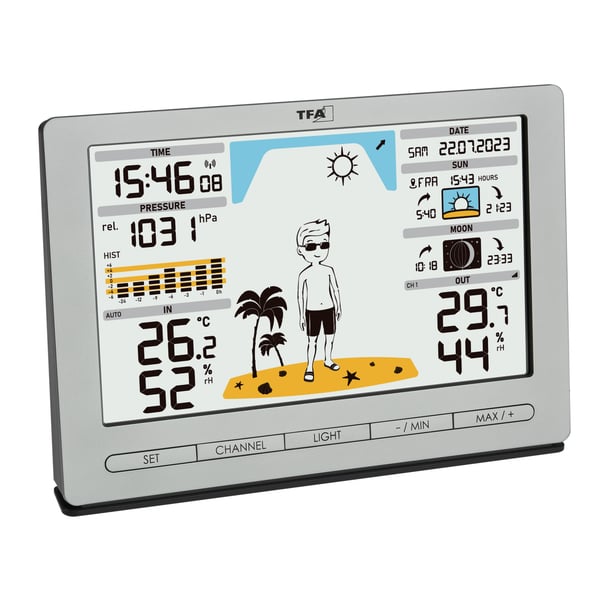 Miniatyrbild 3 av 15: TFA-Dostmann Meteo Jack Silver Batteri