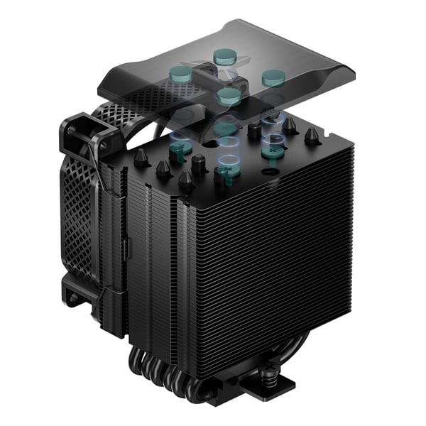 Miniatyrbild 5 av 26: Jonsbo HX6210 kylsystem för dator Processor VGA-kylare 9,2 cm Svart 1 styck