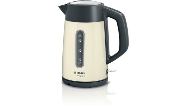 Miniatyrbillede 1 af 11: Bosch TWK4P437 elkedel 1,7 L 2400 W Beige, Sort