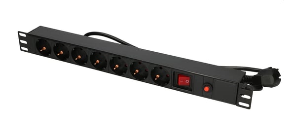 Extralink 19\" 1U 7 SOCKET EU TYPE POWER PDU WITH SWITCH PDU 7-EU Virtapaneeli Extralink 19\" 1U 7 SOCKET EU TYPE POWER PDU WITH SWITCH PDU 7-EU Virtapaneeli