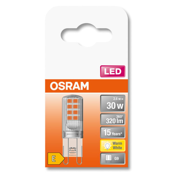 Osram STAR LED-lamppu Lämmin valkoinen 2700 K 2,6 W G9 E