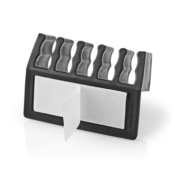 Nedis CMGC21052BK kabelorganisator Skrivebord Kabelklemme Sort 2 stk