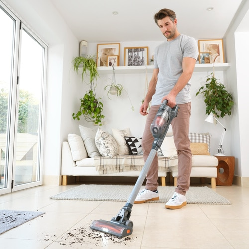 Pikkukuva 1 / 4: Black & Decker BHFEA18D1 varsi-imuri & sähköharja 2-in-1-varsi-imuri Akku Kuiva Pussiton Harmaa 2 ah