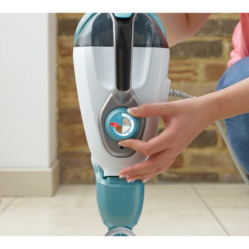 Black & Decker BHSM166DSM damprenser Dampmoppe 0,5 L 1600 W Turkisfarve, Hvid