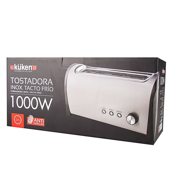 Miniatyrbillede 4 af 4: Küken 33623 brødrister 6 1 skive(r) 1000 W Sort, Rustfrit stål