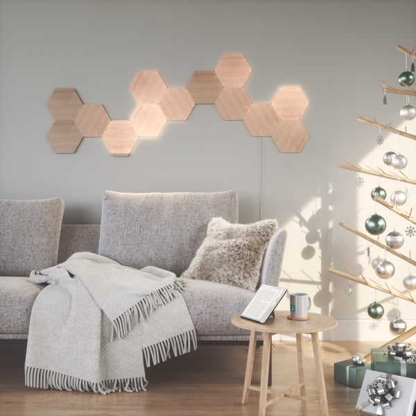Miniatyrbild 22 av 25: Nanoleaf Elements Hexagon Starter Kit Sexhörnig