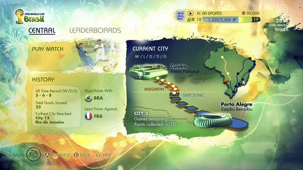 Miniatyrbillede 1 af 6: Electronic Arts EA SPORT Coupe du Monde de la FIFA Brésil 2014 Standard Xbox 360
