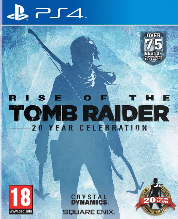 Square Enix Rise of the Tomb Raider - 20 Year Celebration Edition PS4 Day One Tysk, Engelsk, Forenklet kinesisk, Koreansk, Spansk, Fransk, Italiensk, Japansk, Hollandsk, Polsk, Portugisisk, Russisk PlayStation 4