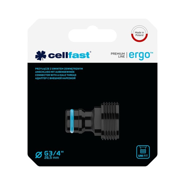 Pikkukuva 2 / 2: CELLFAST 53-235 Pikaliitin ABS Musta 1 kpl