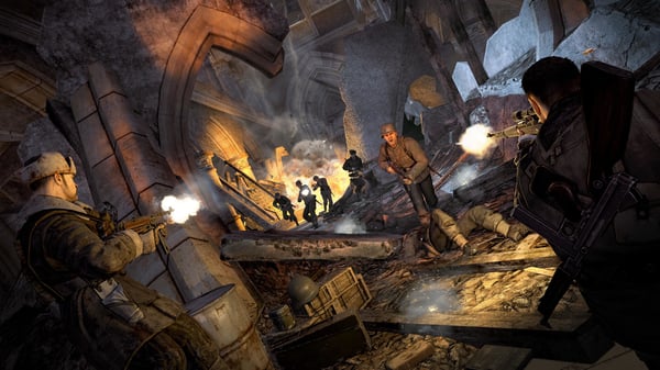 Rebellion Sniper Elite V2 Remastered Premium Tysk, Engelsk, Forenklet kinesisk, Spansk, Fransk, Italiensk, Japansk, Russisk Nintendo Switch
