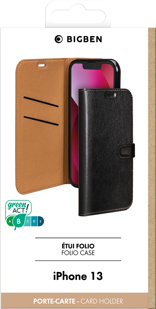 Miniatyrbillede 4 af 4: Bigben Connected FOLIOIP1361B mobiltelefon etui 15,5 cm (6.1") Tegnebogsetui Sort