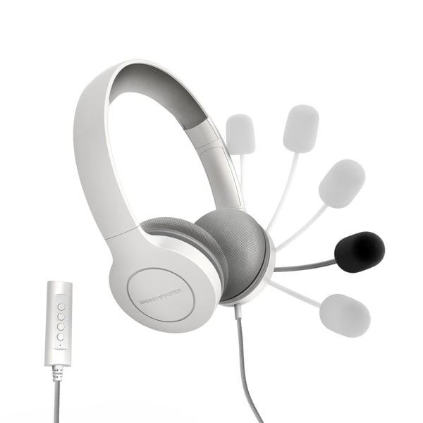 Pikkukuva 2 / 7: Energy Sistem 452156 kuulokkeet ja kuulokemikrofoni Langallinen Pääpanta Puhelut/Musiikki USB A-tyyppi Valkoinen