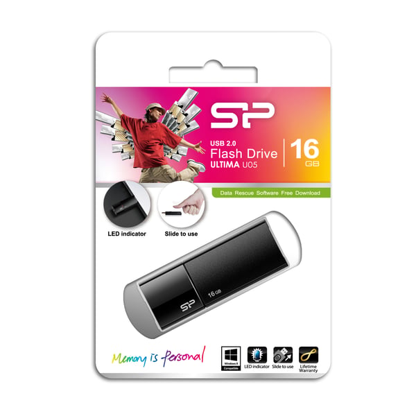 Pikkukuva 6 / 9: Silicon Power Ultima U05 USB-muisti 16 GB USB A-tyyppi 2.0 Musta