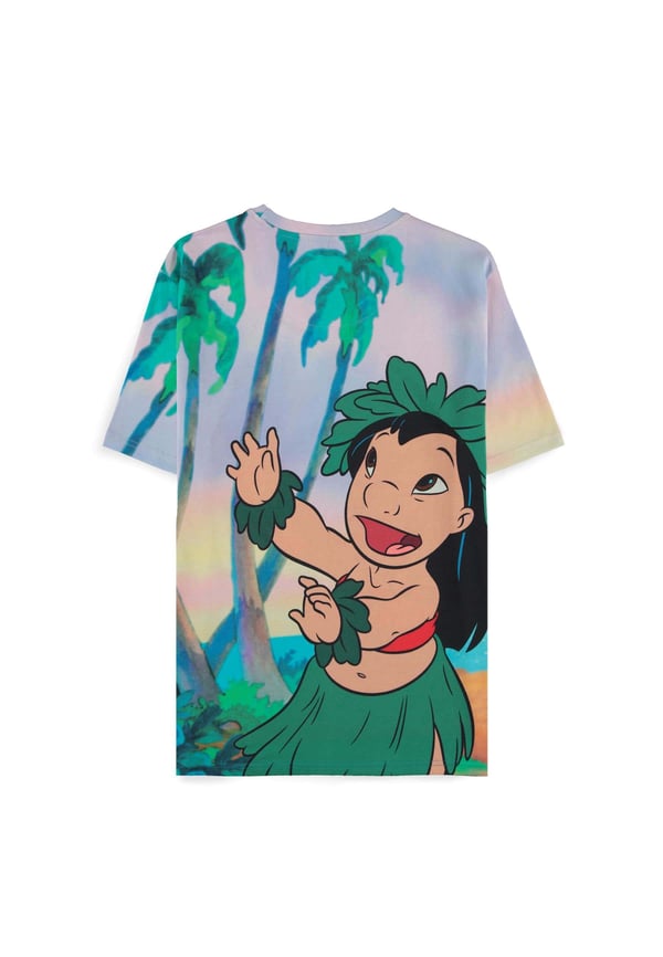 Miniatyrbillede 2 af 2: DIFUZED Disney Lilo & Stitch - AOP T-shirt Crew neck Kort ærme Bomuld