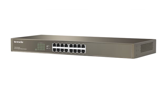 Miniatyrbillede 2 af 3: Tenda TEG1016G netværksswitch Ikke administreret Gigabit Ethernet (10/100/1000) 1U Blå