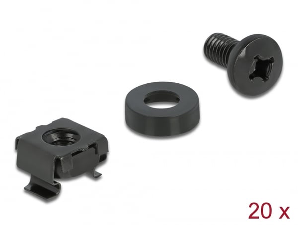 DeLOCK 66548 skruvar/muttrar 12 mm 20 styck M6 Bolts & nuts