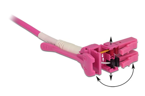 DeLOCK 85134 InfiniBand och fiberoptisk kabel 3 m LC Rosa