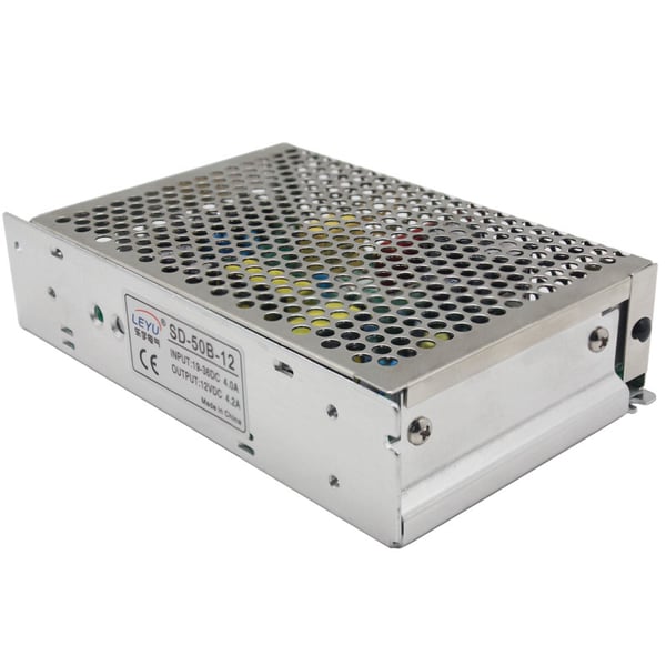 Miniatyrbillede 3 af 3: Extralink VOLTAGE CONVERTER DC/DC 48V-24V 50W SD-50C-24 strømadapter og vekselret Universel Metallic