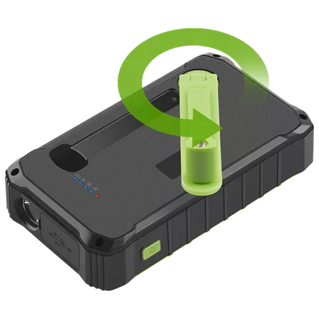 Miniatyrbild 4 av 11: Denver Powerbank Solar PSO-10012 10000mAh + Handvevsdynamo