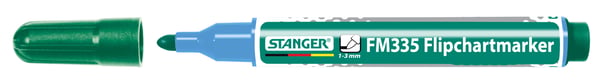 Stanger 713003 märkpennor 10 styck Rundad spets Grön