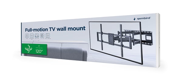 Miniatyrbild 8 av 11: Gembird WM-120ST-01 tv-fäste 3,05 m (120") Svart