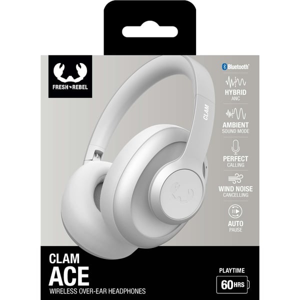 Pikkukuva 4 / 8: Fresh 'n Rebel Clam Ace Kuulokkeet Langaton Pääpanta Traveling/Gaming/Sports USB Type-C Bluetooth Vaaleanharmaa