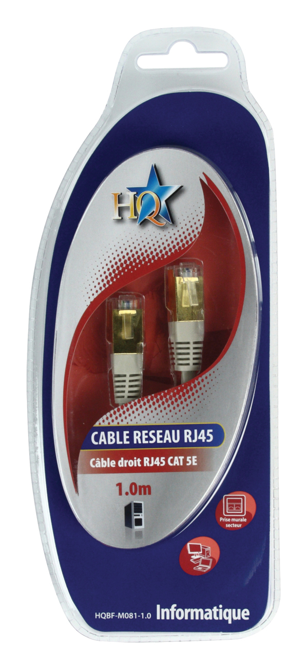 Miniatyrbillede 3 af 4: HQ HQBF-M081-1.0 netværkskabel Hvid 1 m Cat5e