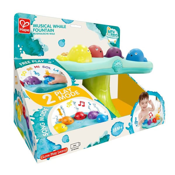 Hape Musical Whale Fountain Kylpyleikkisetti Monivärinen