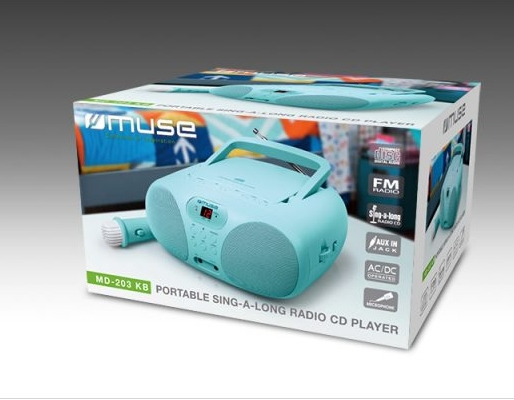 Muse MD-203 KB Bärbart stereosystem Analog FM Blå
