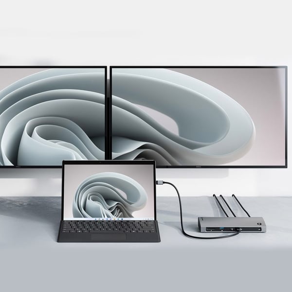 Miniatyrbild 4 av 5: ALOGIC TB4D3TB dockningsstationer för bärbara datorer Kabel Thunderbolt 4 Svart