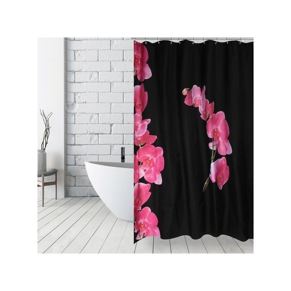 MSV 3700703948001 badeforhæng Ring Polyester Sort, Lyserød